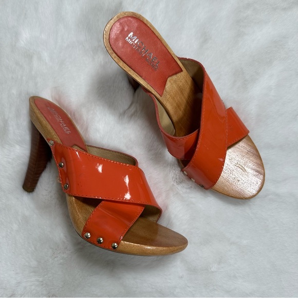 MICHAEL Michael Kors Shoes - Michael Michael Kors Orange Wood Heels